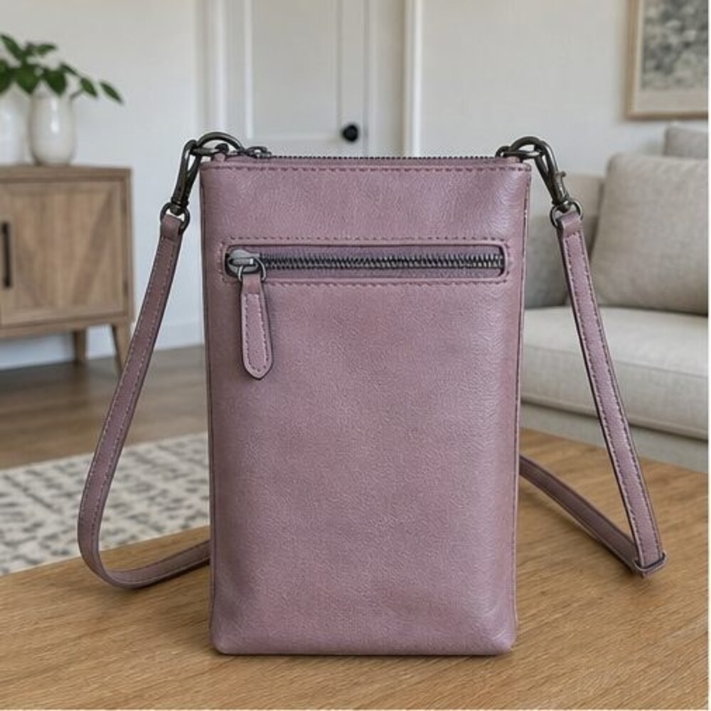 Mauve Faux Leather Bag